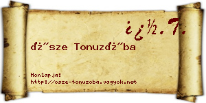 Ősze Tonuzóba névjegykártya
